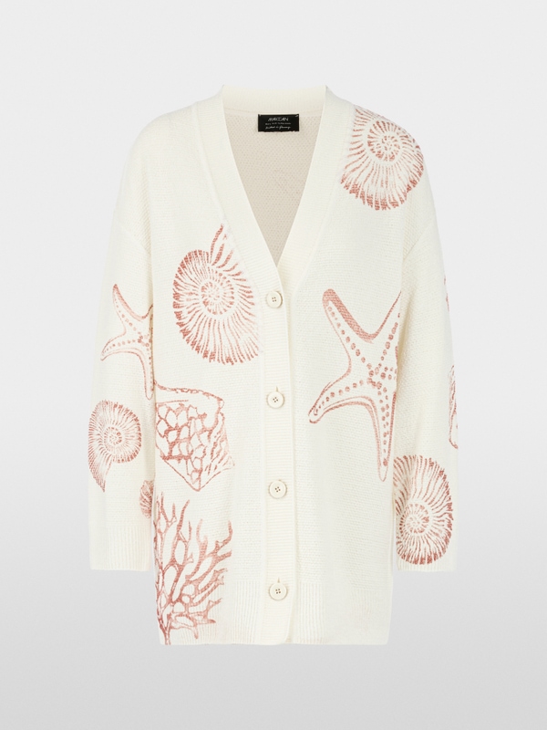 Long cardigan tricoté en Allemagne