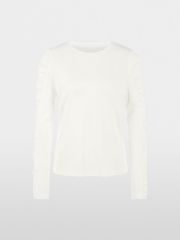 Long-sleeved shirt with ruffles