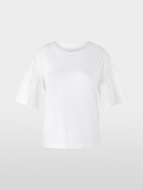T-shirt en coton stretch avec détails smockés