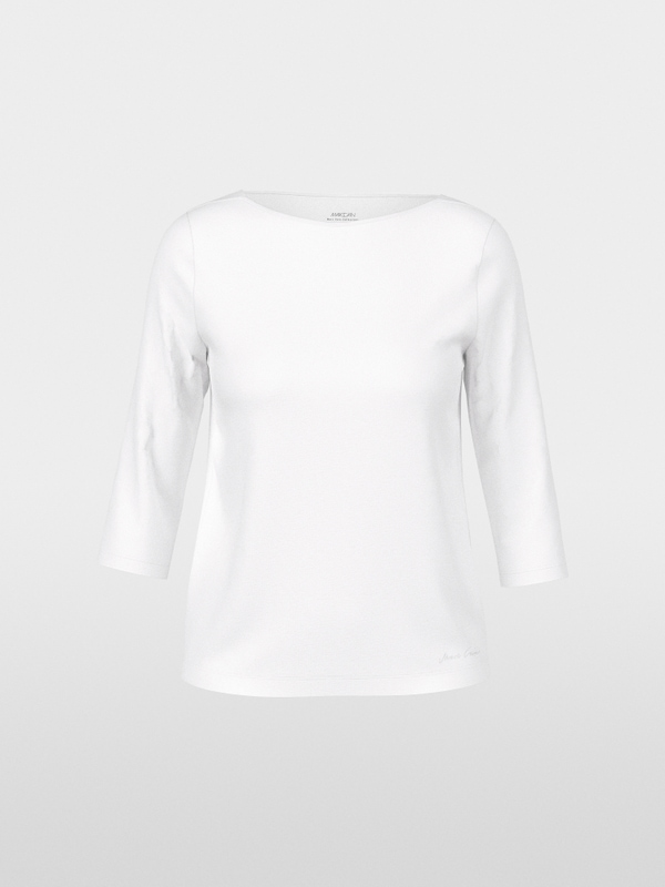 T-shirt with boat neck