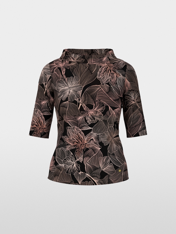 T-shirt à demi-manches à imprimé floral