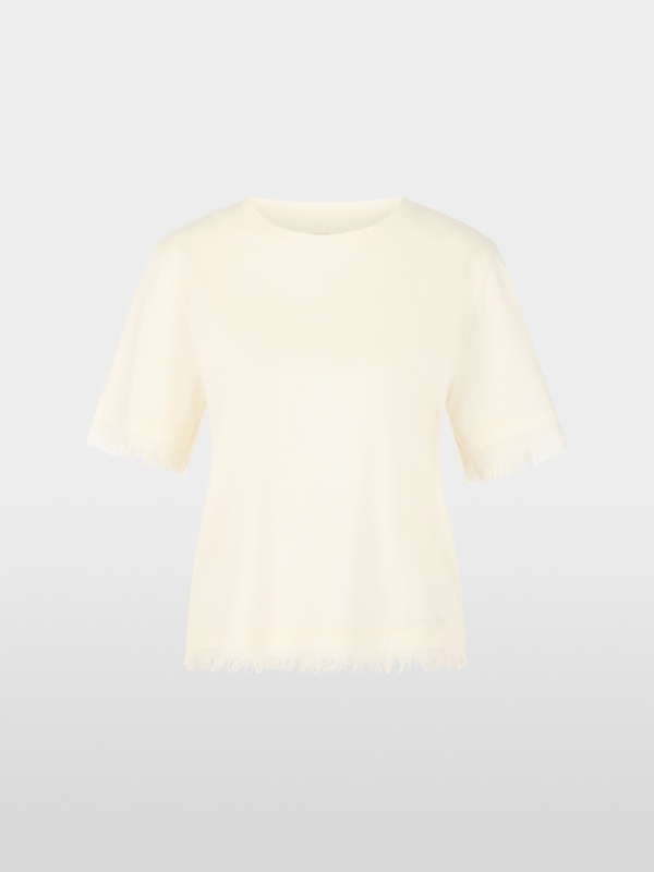 Cotton shirt with fringe