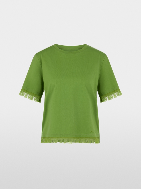 Cotton shirt with fringe