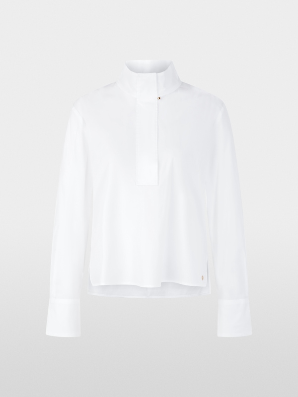 Blouse shirt with stand-up collar