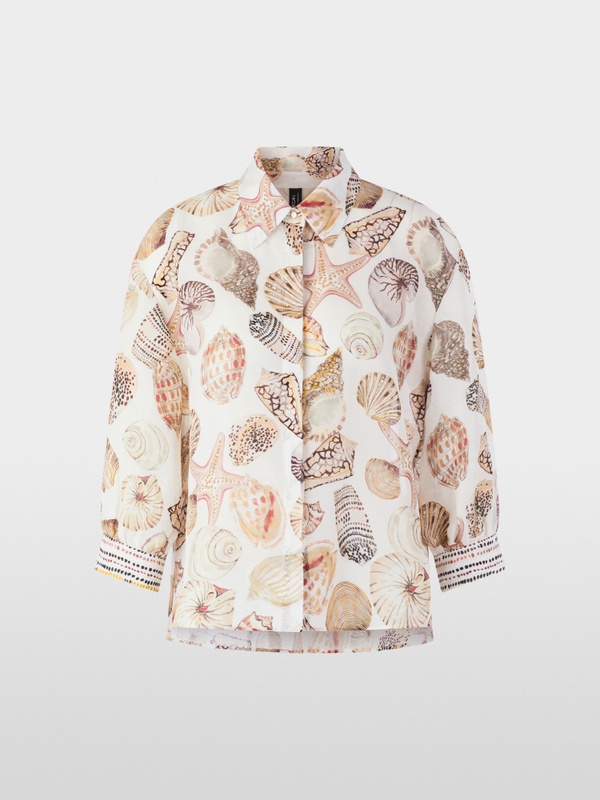 Linen-silk shirt blouse