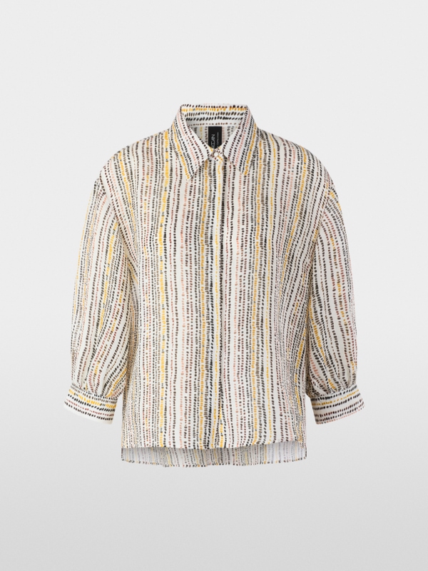 Linen-silk shirt blouse