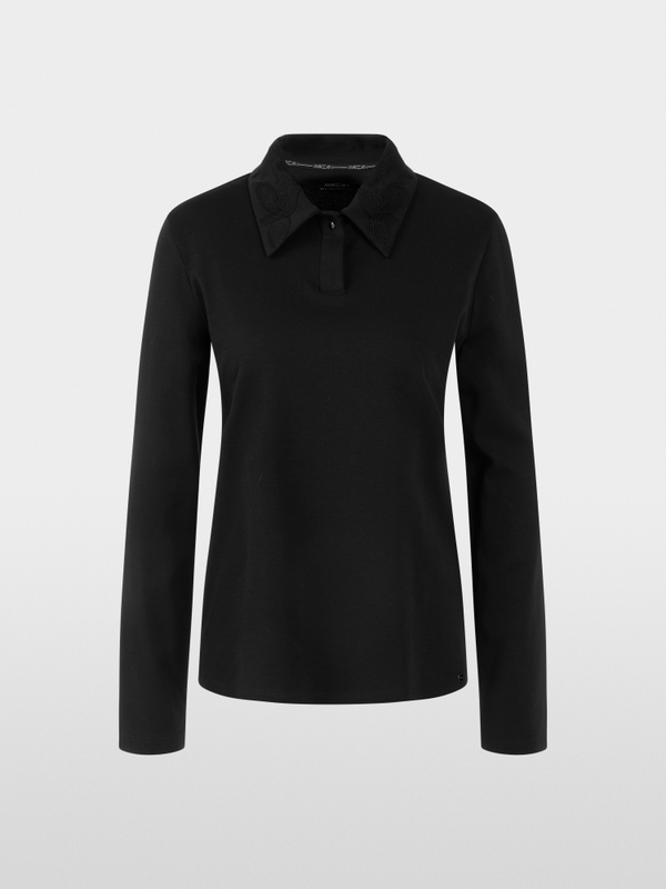 Polo à manches longues en coton