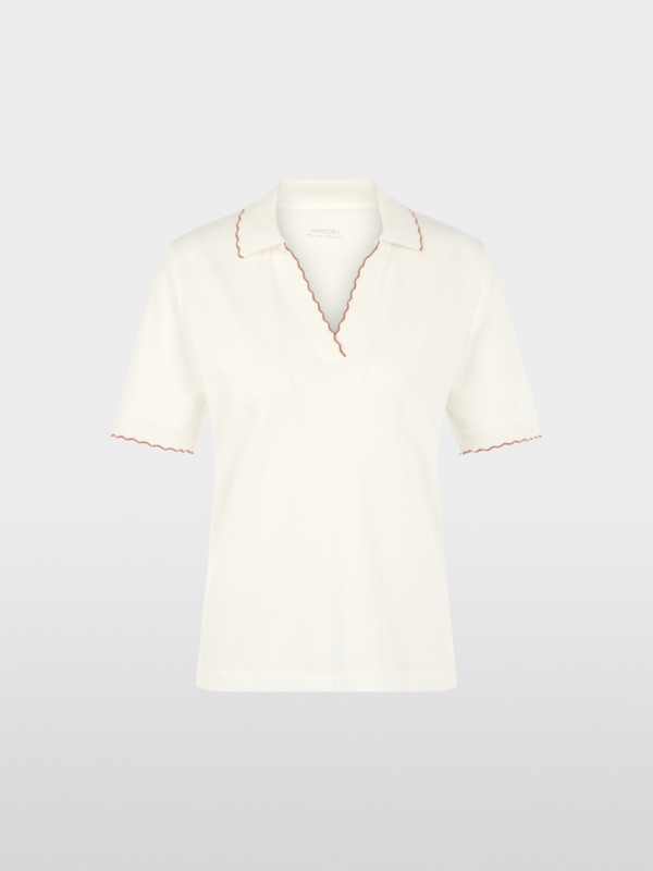 V-neck polo shirt