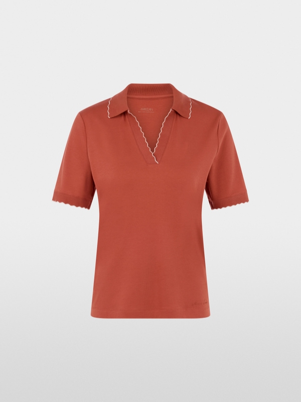 V-neck polo shirt