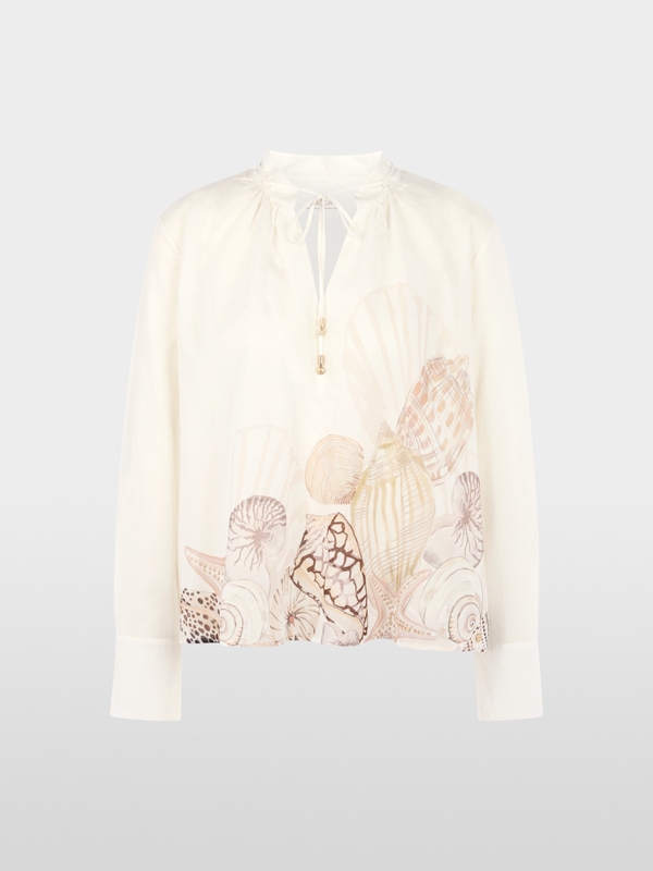Blouse shirt with shell print