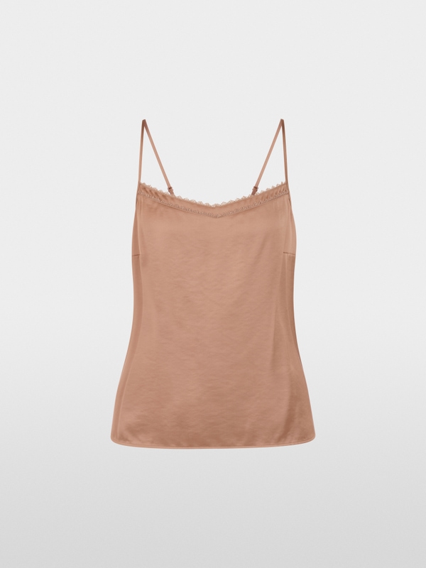 Top élégant à bretelles avec dentelle