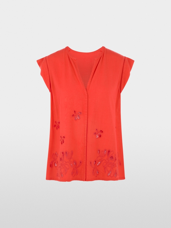 Top with broderie anglaise