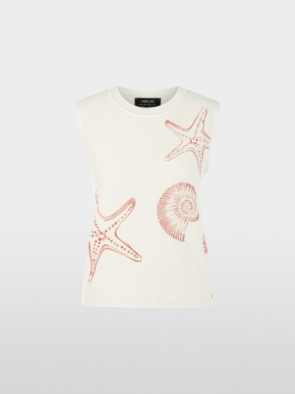 ‘Knitted in Germany’ top with print