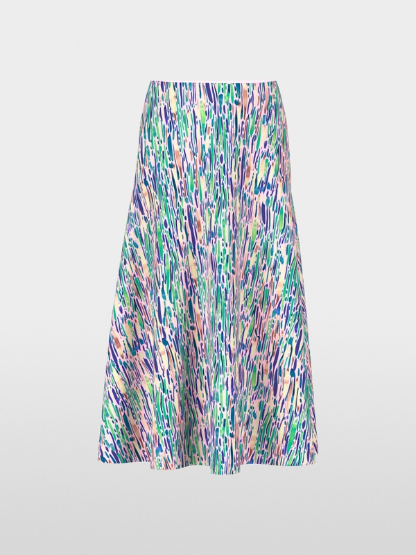 Jupe mi-mollet en jersey scuba