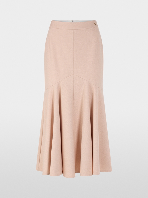 Midi skirt with voluminous hem