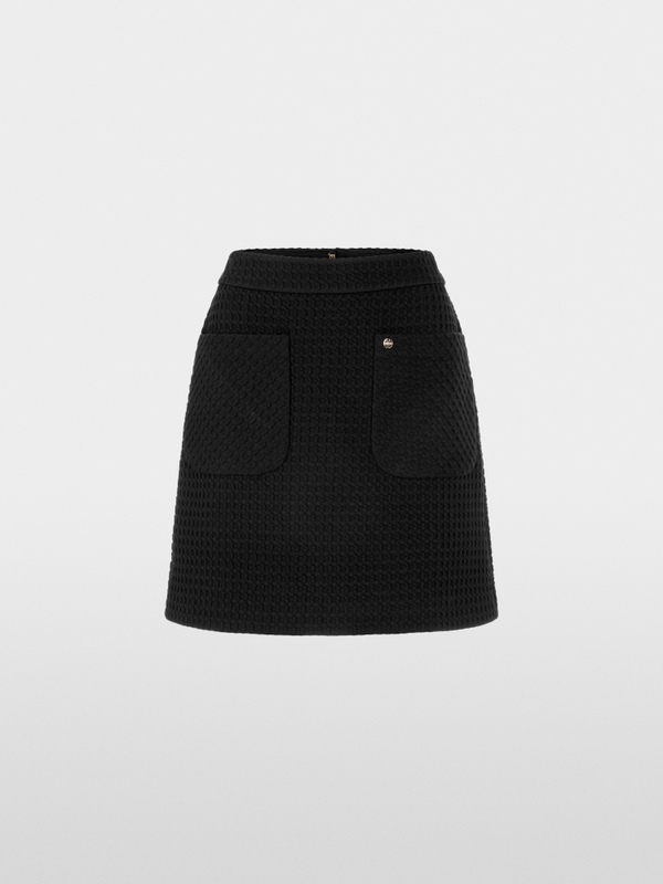 Mini skirt in waffle piqué with pockets