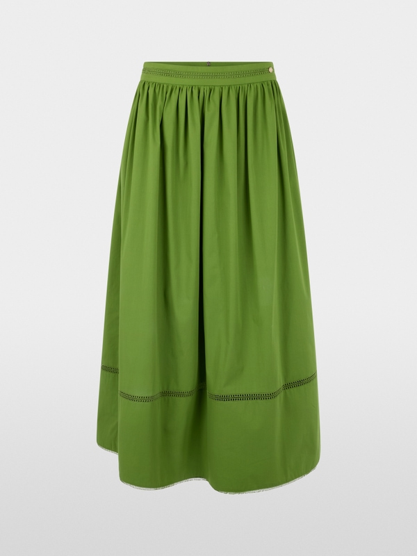 Flared maxi skirt with lace