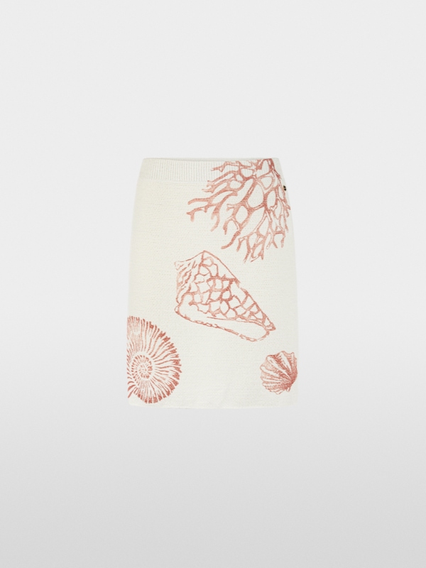 ‘Knitted in Germany’ shells print skirt