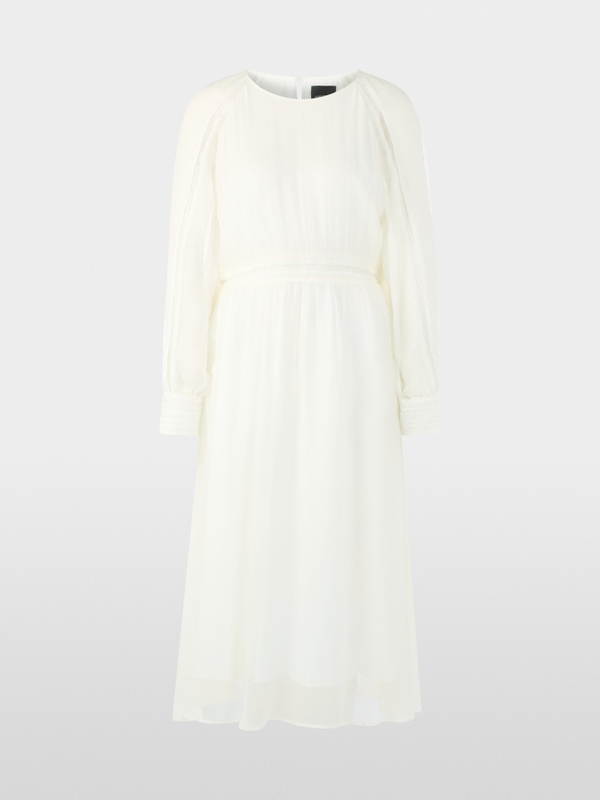 Robe midi en viscose froissée