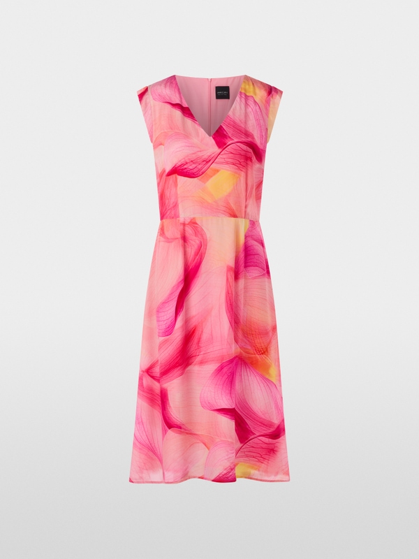 Robe midi en viscose avec arums