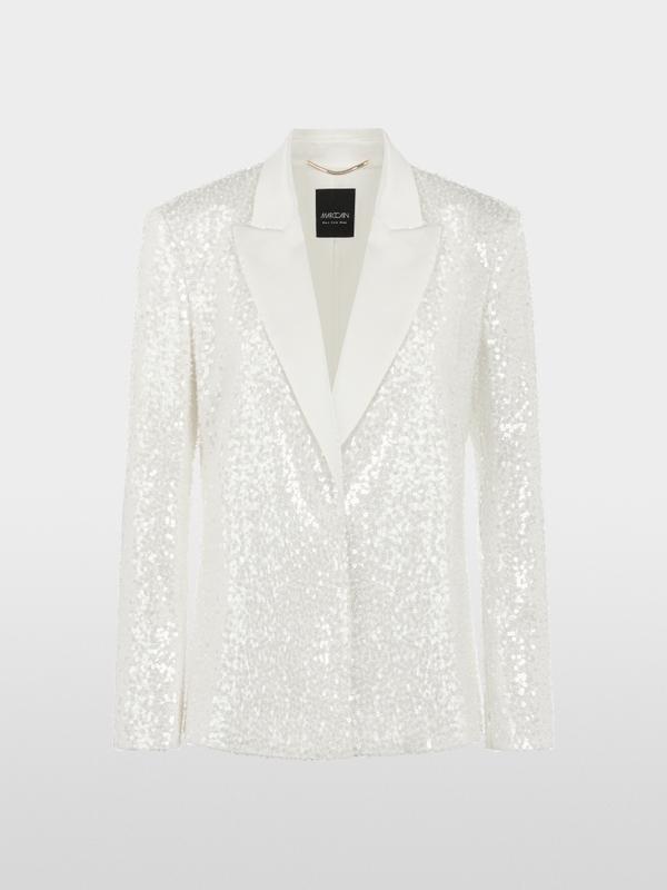 Blazer with shimmering sequins