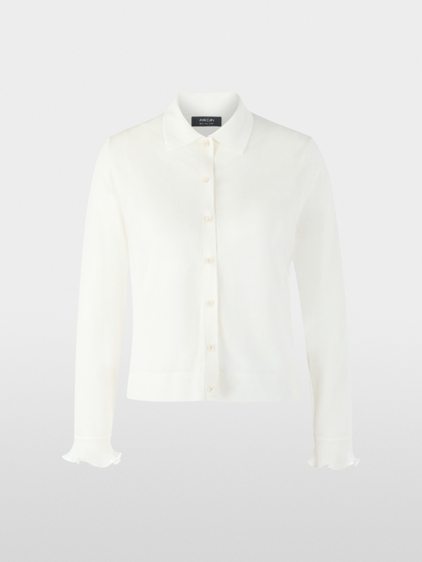 Cardigan en mailles fines avec boutons floraux