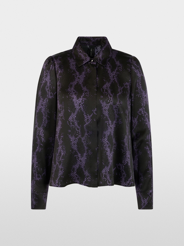 Blouse en soie à imprimé serpent