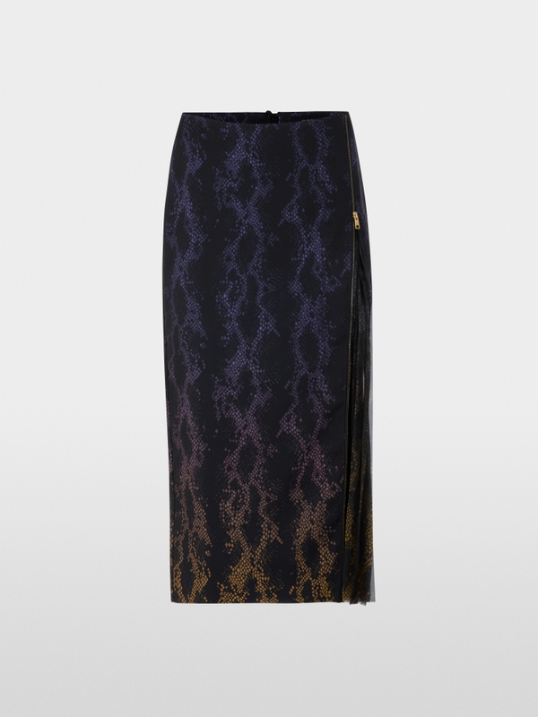 Pencil skirt with snake print