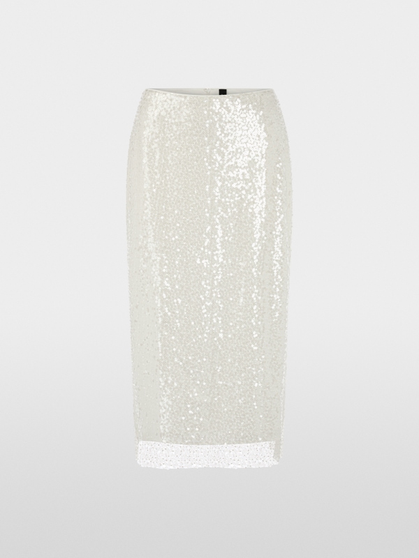 Jupe midi brodée de paillettes