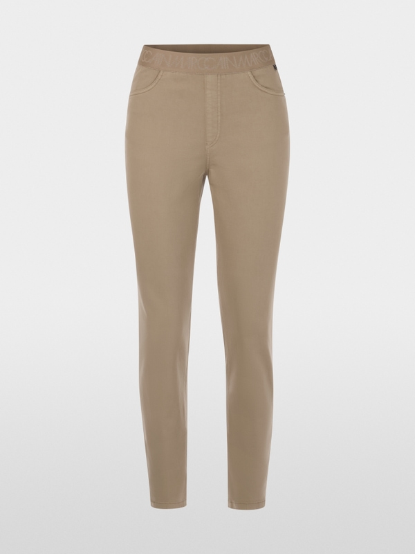 SOFIA slim fit pants with logo waistband