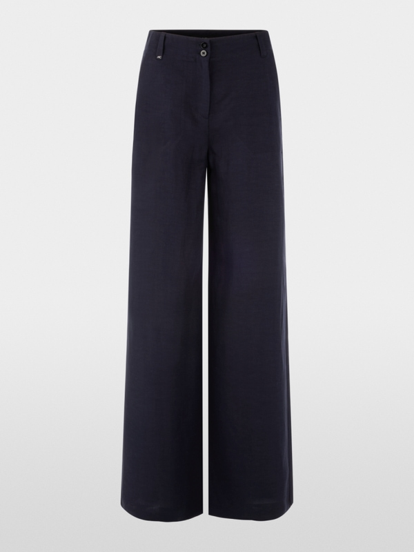 WAUKEE viscose-linen blend trousers