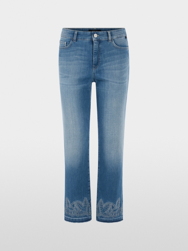 FORLI jeans with paisley embroidery