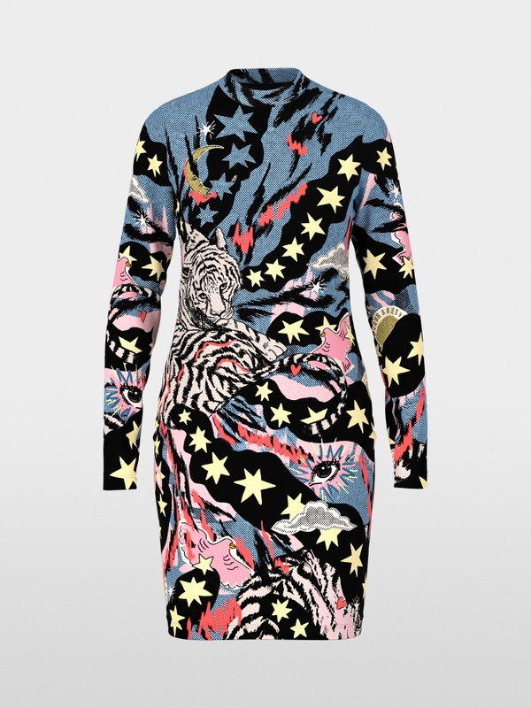 Robe courte avec imprimé bande dessinée