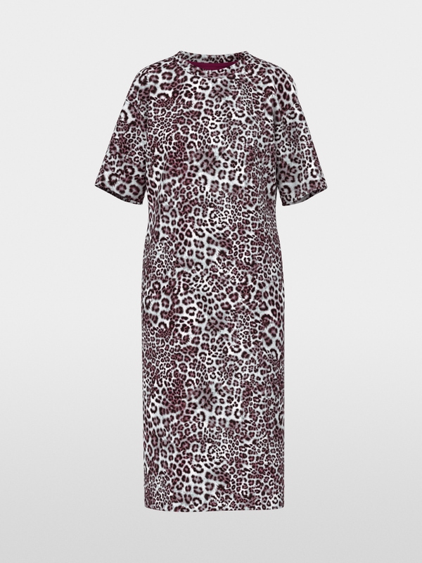 Dress with leopard print