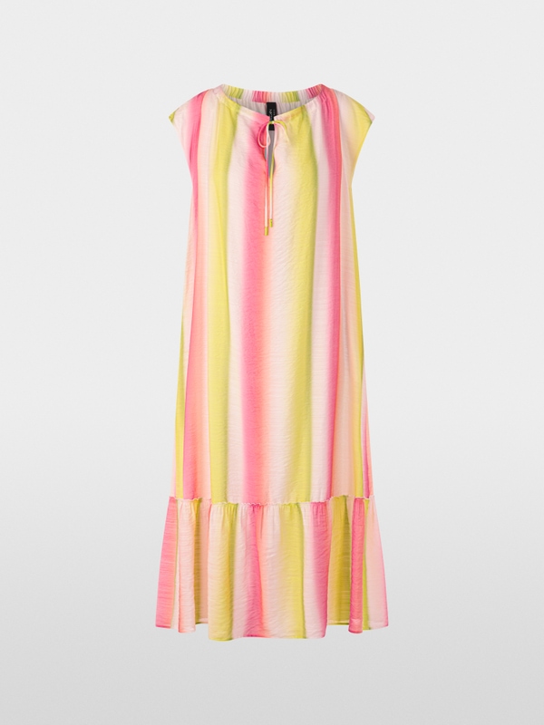 Robe midi rayée à volants