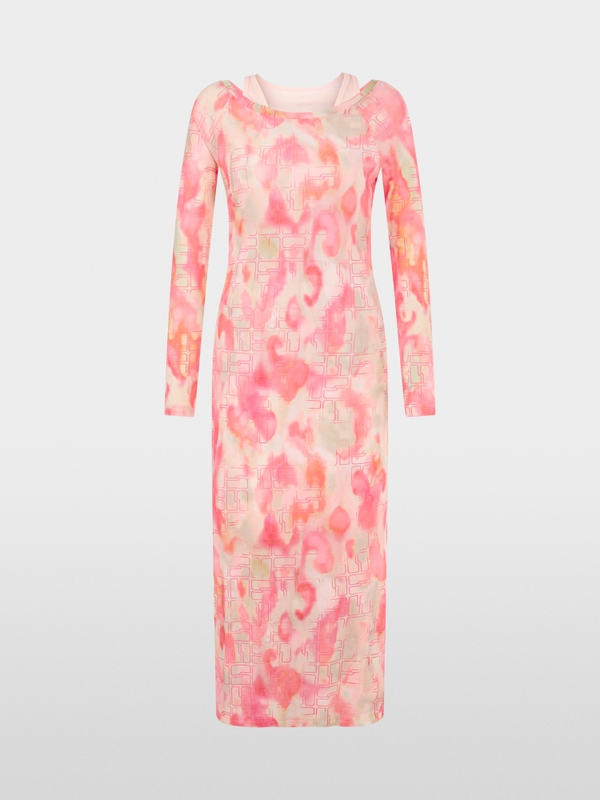 Midi dress with print