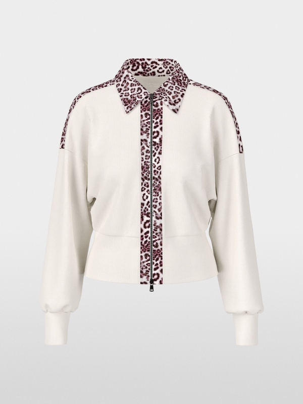 Cardigan with leopard details