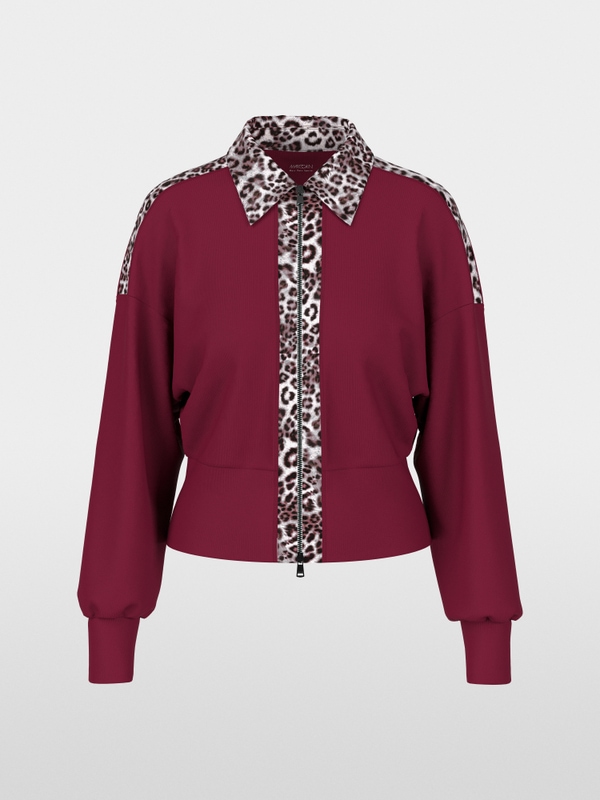 Cardigan with leopard details