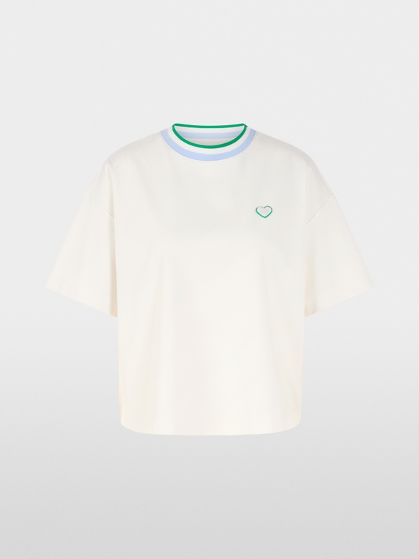 Shirt with heart and striped details