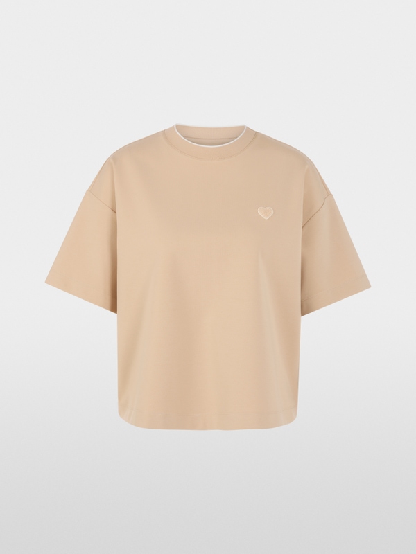 Shirt with heart and striped details