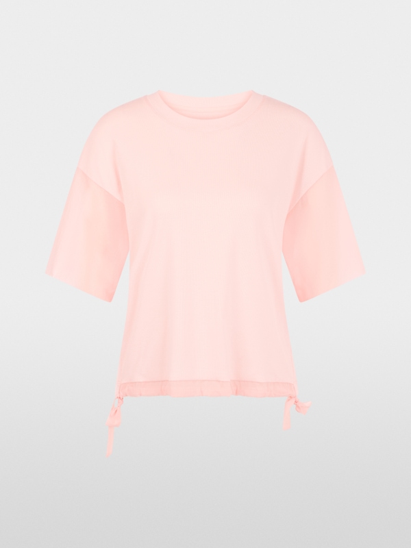 Materials mix T-shirt