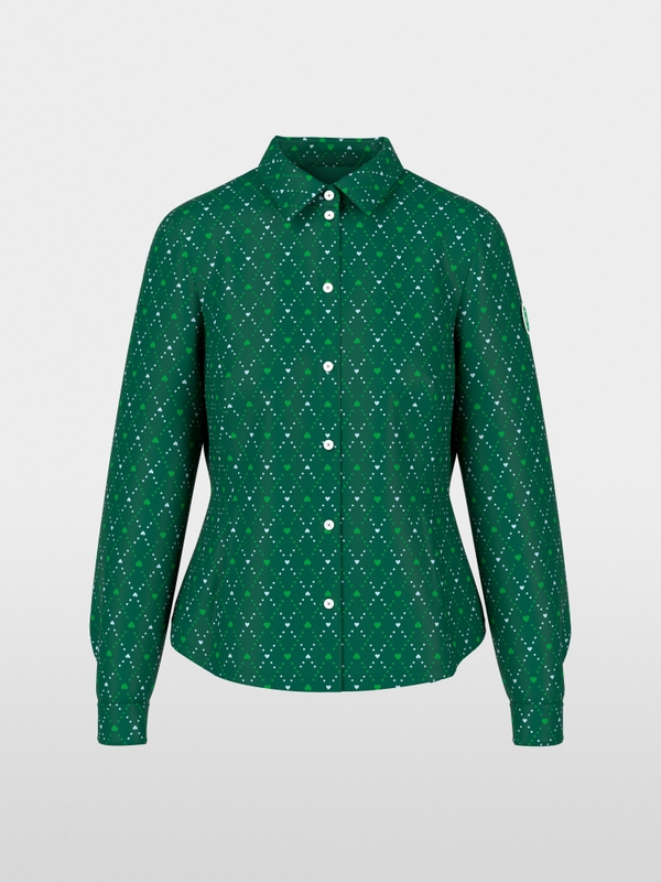 Stretch blouse with heart print