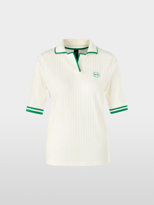 Ribbed polo shirt
