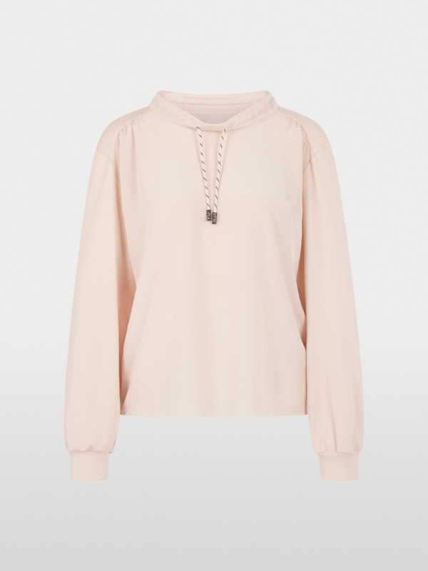 T-shirt à manches longues en mélange de matières