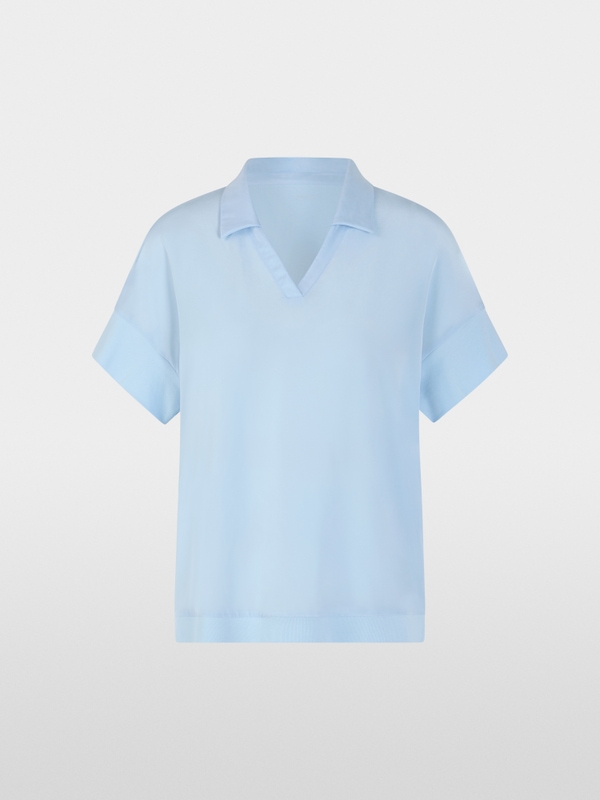 Blouse shirt in material mix