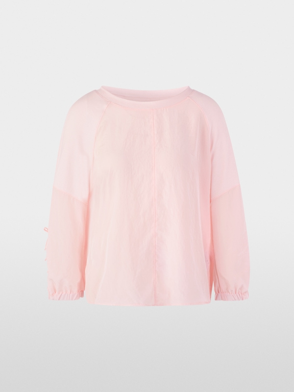 Blouse shirt in a mix of materials