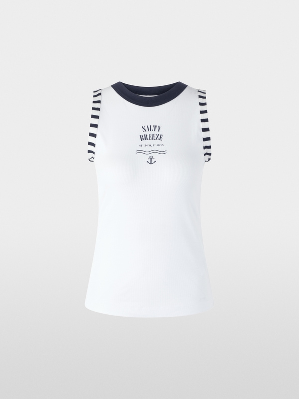 Top à imprimé marin