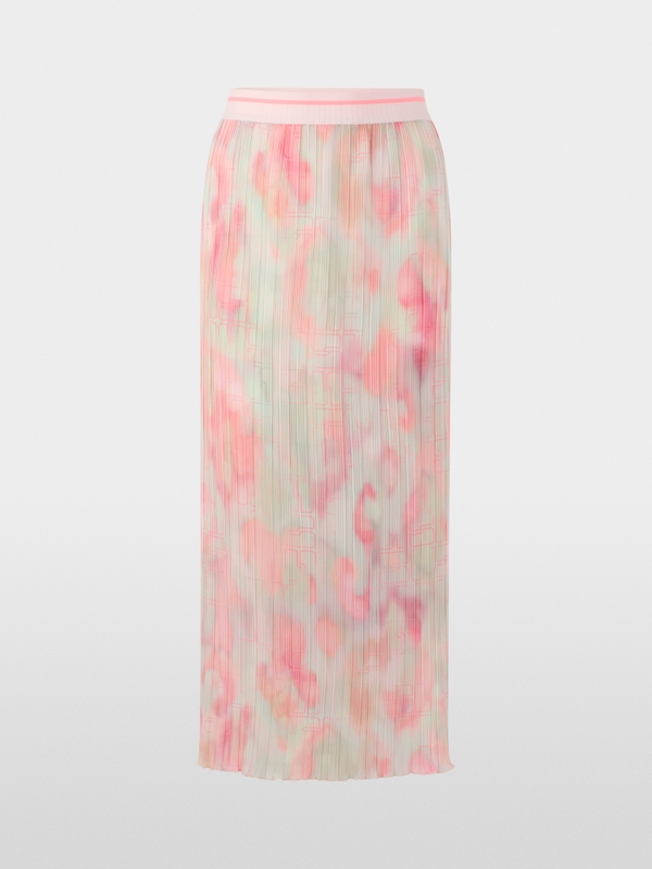 Patterned pleated skirt
