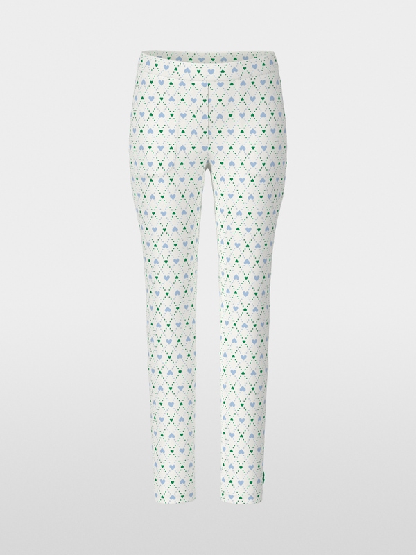 SOFIA heart print scuba jersey trousers