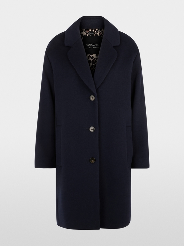 Coat in new wool with cashmere